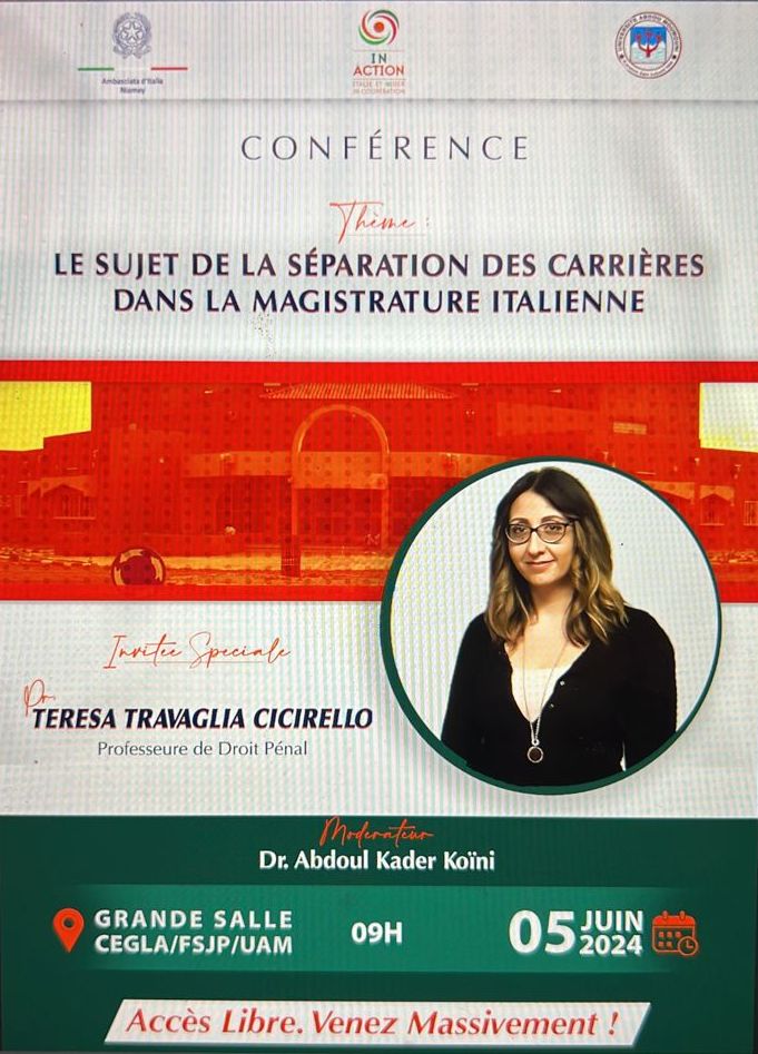 « Le sujet de la séparation des carrières dans la magistrature italienne »